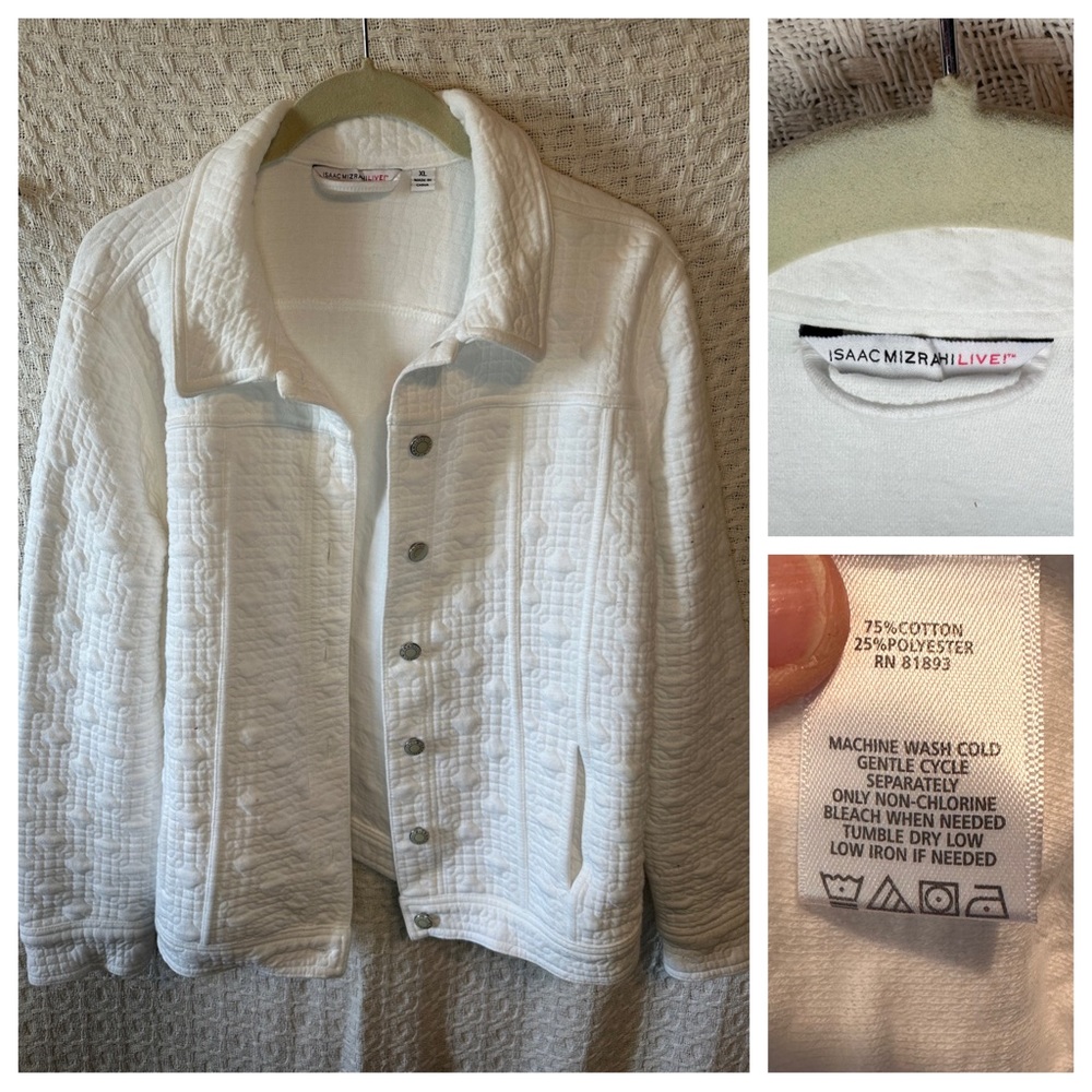 Isaac Mizrahhi Live! XL Quilted Jean Style Jacket